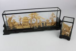 Chinesische Kork-Dioramen /Ruanmu Hua, ( 阮木画 )