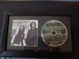 Jimmy Page & Robert Plant - handsigniertes CD Cover gerahmt