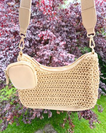 HALLHUBER TASCHE BAG LEDER Optik , BAST CLUTCH TOP ZU KLEID