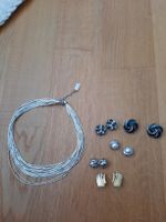 Modeschmuck Set: Ohrclips und Halskette, neuwertig