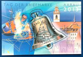 2013 Tag der Briefmarken Aarau  Block Vollstempel ET