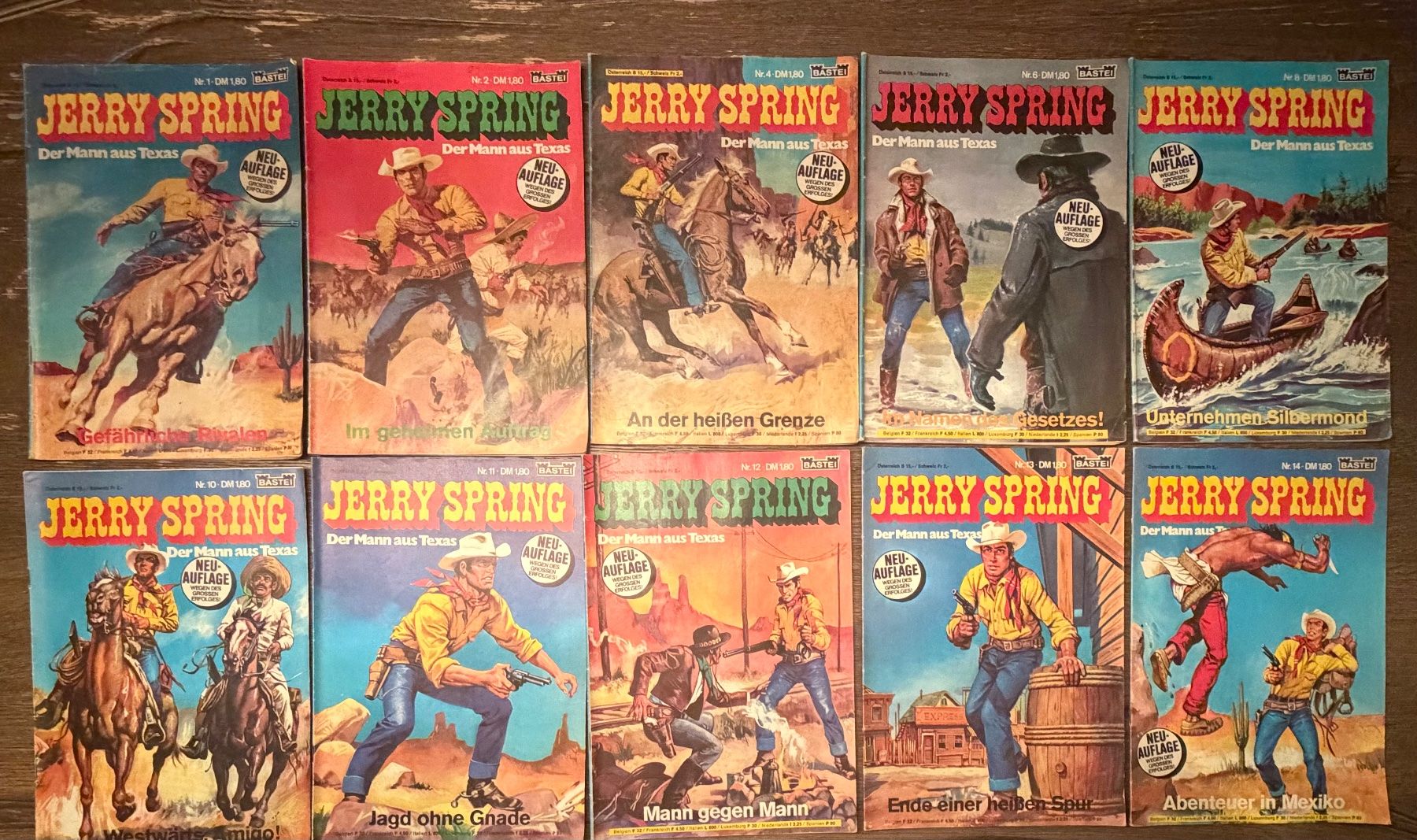 BD: Jerry Spring 10 Comic Hefte Der Mann aus Texas Top Zustand – D'occasion à Basel par forevermusic