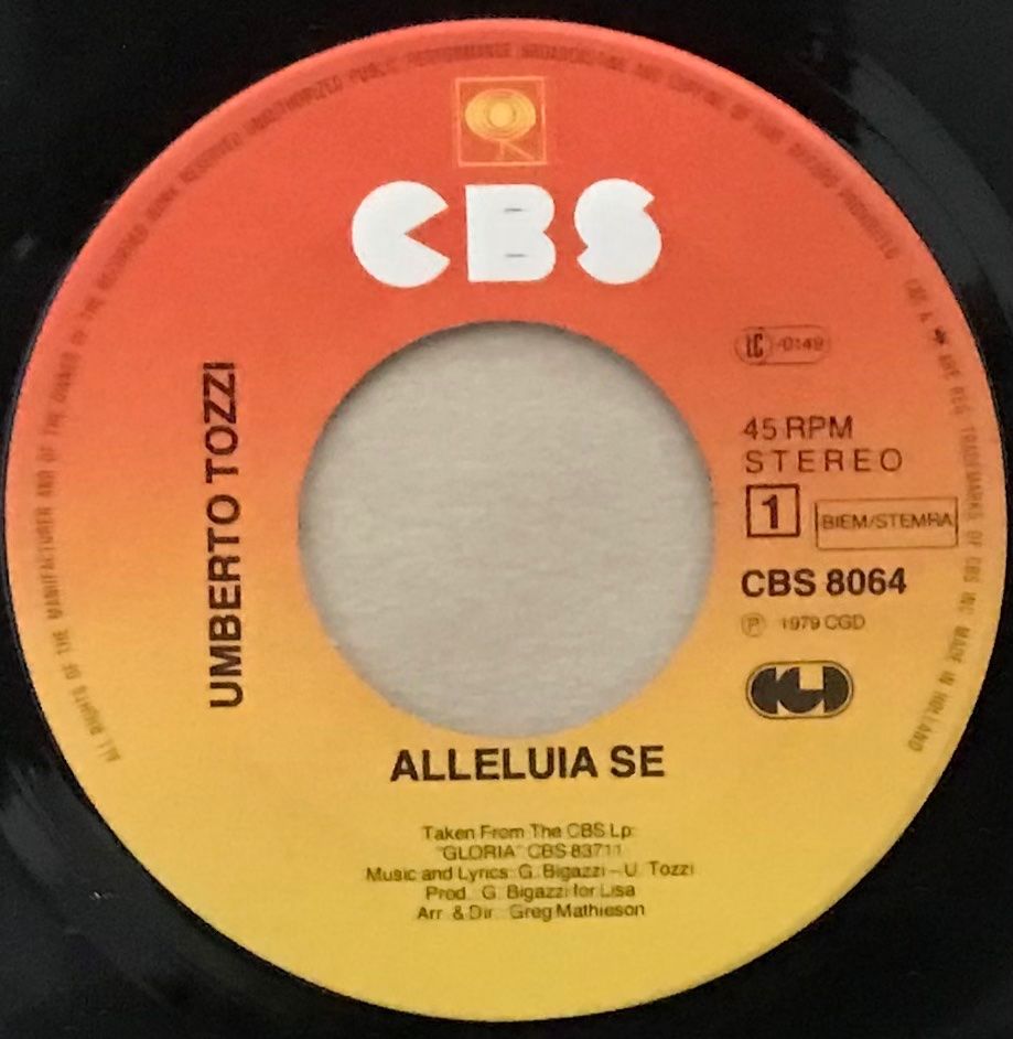 Schallplatten: UMBERTO TOZZI - ALLELUIA SE – Gebraucht aus Bussigny von vinyl-pas-cher 2