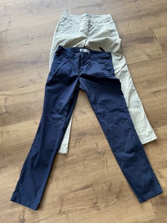 2 Chino Hosen bpc blau beige Grösse 36 guter Zustand