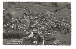 Zweisimmen (BE) Dorfpartie - Kirche - Bahnhof - Flugaufnahme