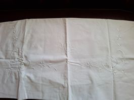 Hübscher, alter, Vintage Kissenbezug mit Stickerei Monogramm