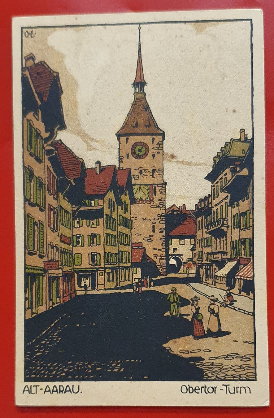 Cartoline postali: 3 Ansichtskarten von Alt - Aarau – Usato da Kreuzlingen venduto da Rschweiz1 2