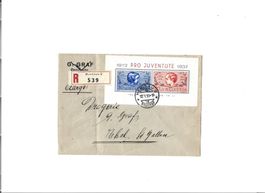 lettre sur bloc pro juventute 1937 Block pro Jugend 1937