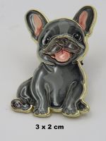 Ansteck Pin - FRENCHY - Emaille - Goldfarben - 3x2cm