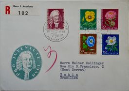 1958 PJ-FDC Satzbrief nach Bahia Brasilien 1XII58