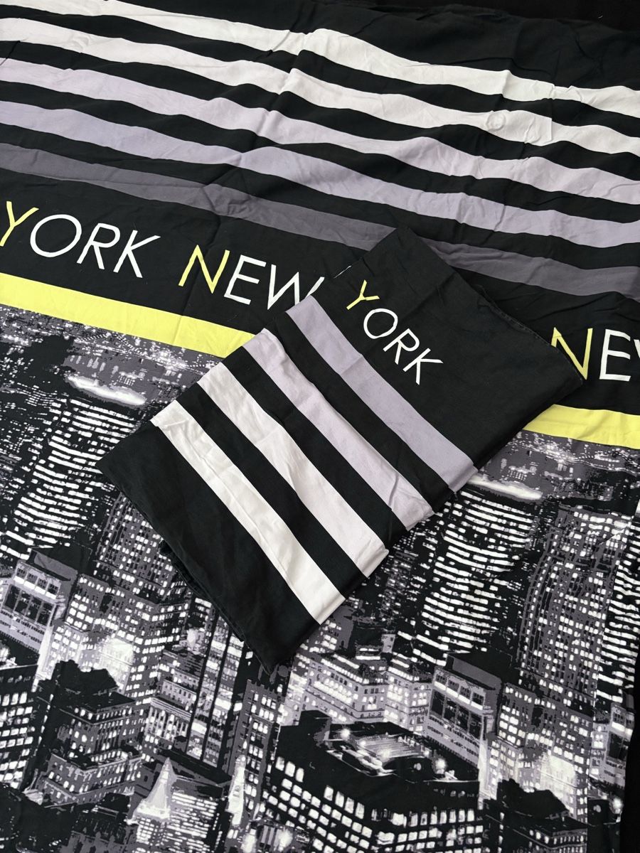 Bettwäsche: Duvetbezug NEW YORK grau – Gebraucht aus Luzern von Pflanzen-Mama