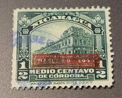 Nicaragua 1936 überdruck briefmarke