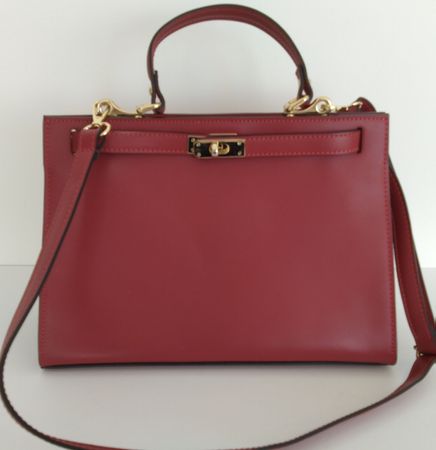 Sac à main à bandoulière bordeaux élégant