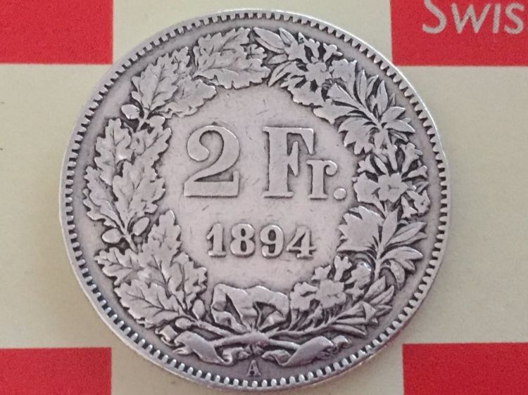 Tutti le monete: 2 Franken 1894A, nur 0,7 Mio! – Usato da Elsau venduto da herbybay