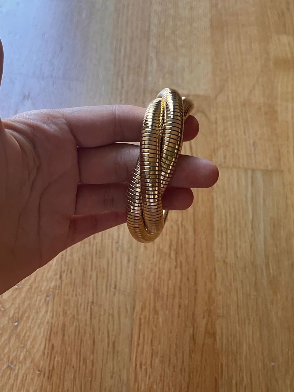 Bracelets: Bracelet jonc doré torsadé aspect serpent 3 tours – Neuf (Voir description) à Bassins par mar_m22f 1