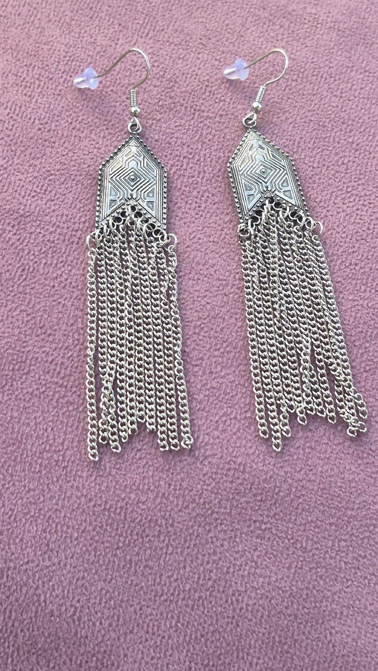 Ohrringe & -stecker: Orecchini pendenti argento con frange lunghe – Neu (gemäss Beschreibung) aus Giubiasco von Stefaniav 2