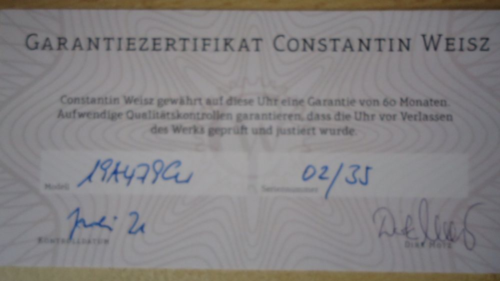 Constantin Weisz Uhr Limited Edition