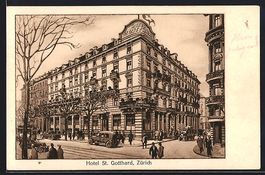 Zürich, Hotel St. Gotthard mit Strassen