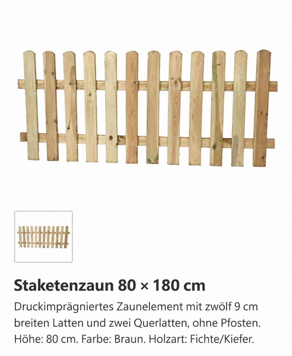 Fendivista: Staketenzaun – Nuovo (secondo la descrizione) da Obersteckholz venduto da triple_m