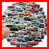 50 tlg Stickerset Muscle Cars USA V8 Mustang Charger Camaro