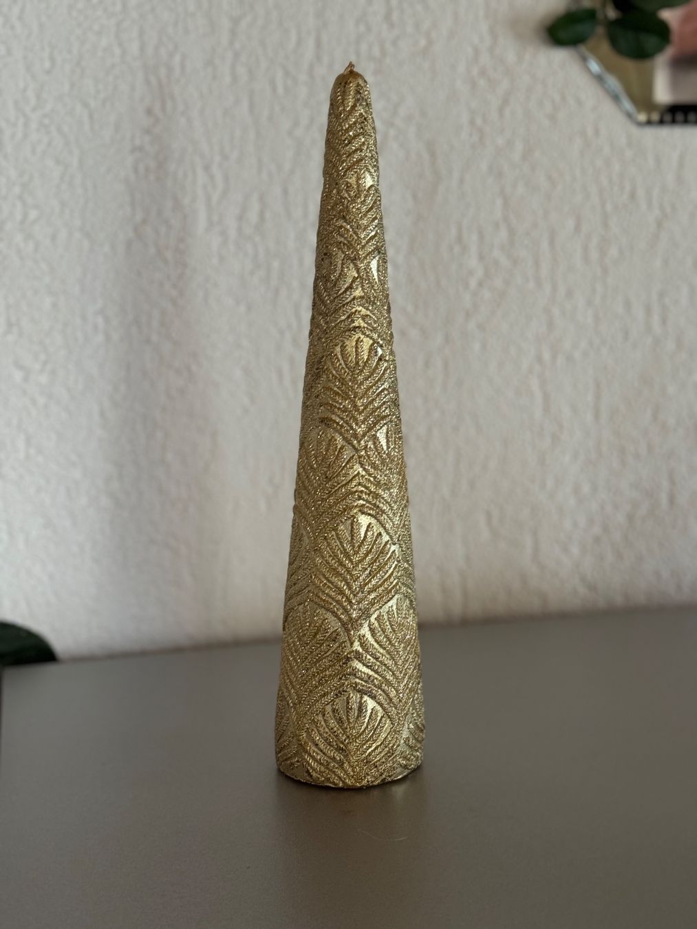 Candele: Schöne goldene Kerze mit Glitzer – Nuovo (secondo la descrizione) da Grosswangen venduto da Second_hand_paradise