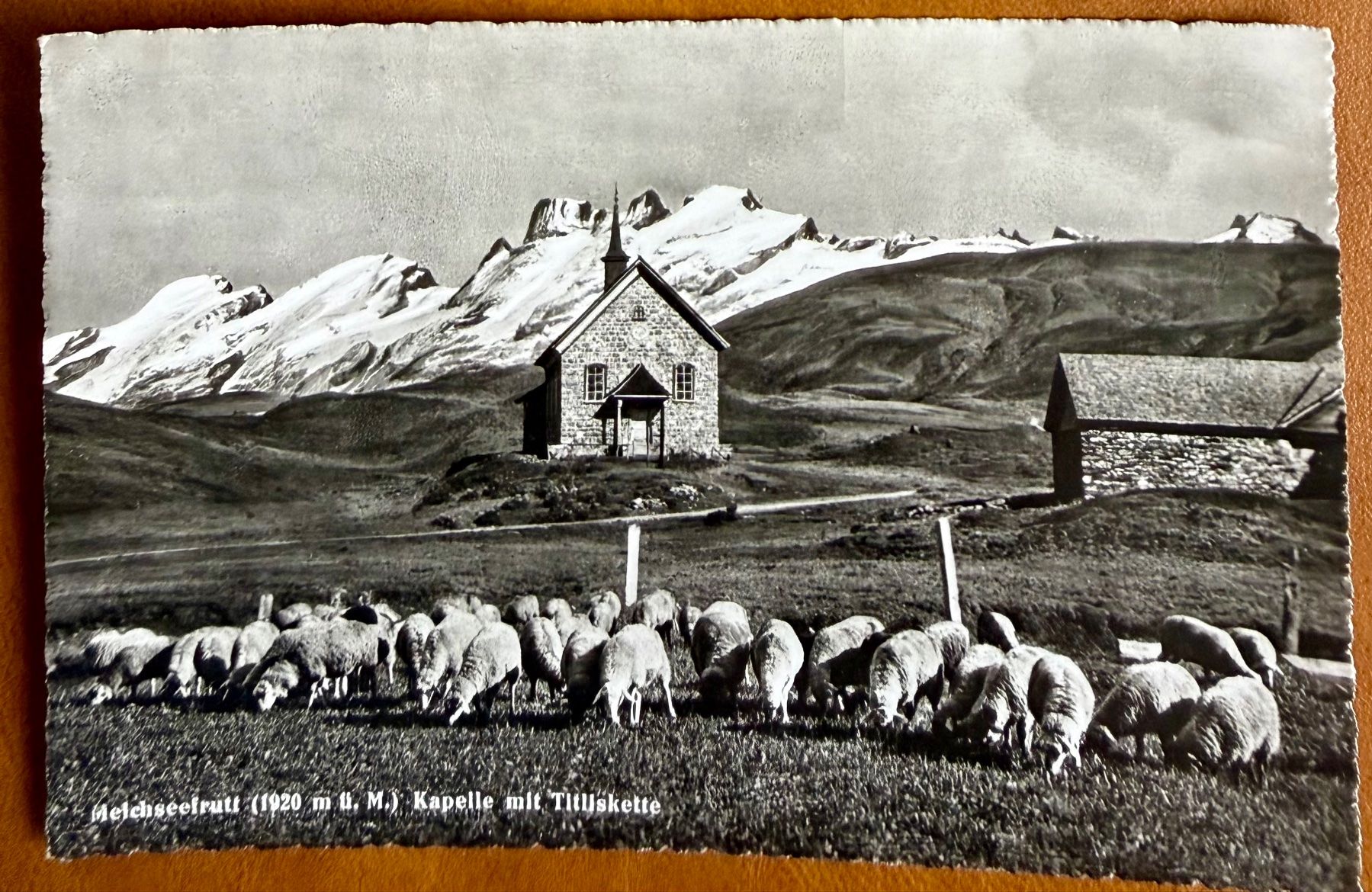 Cartoline postali: Melchseefrutt  Kapelle - Schafherde - AK – Usato da Lutry venduto da Ediego