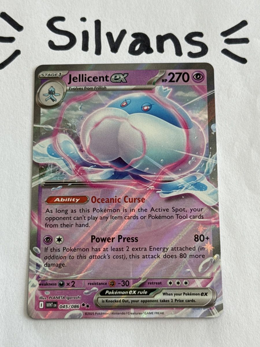 Pokémon Carte collezionabili: Jellicent ex 045/086 Withe Flare Englisch – Nuovo (secondo la descrizione) da Wil SG venduto da Silvans