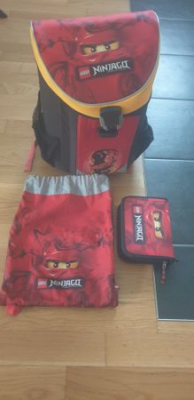 Schulranzen Set Lego Ninjago Rot-Gelb gebraucht