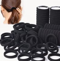 100 Stück Haargummis Haar Gummi schwarz