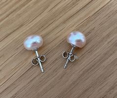 Perlenohrenstecker aus Ros Zuchtperlen ca 8mm