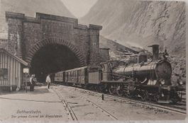 GOESCHENEN - Der grosse Tunnel GOTTHARDBAHN - Dampfzug