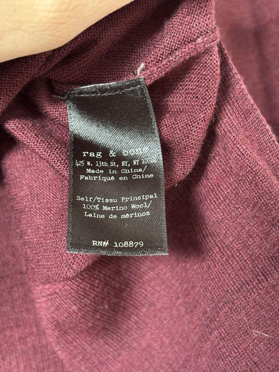 Maglioni & Felpe: merino wool sweater bordeaux rag&bone – Usato da Winkel venduto da Zimtguetzli 2