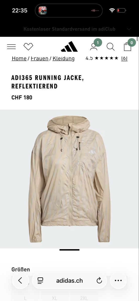 Adidas Giacche: Ungetragene Adidas Running Jacke Grösse M – Nuovo (secondo la descrizione) da St. Gallen venduto da Kamima 3