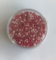 Perlmutperlen Rocailles Perlmutt Weiss-Rosa 2mm, 17g