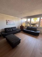 Echtes Ledersofa-Set (2 Sofas + Hocker)
