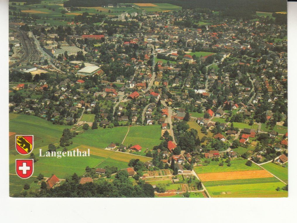 Cartes postales: Langenthal Flugaufnahme ca. 1990 – D'occasion à Bürglen TG par StampGraf