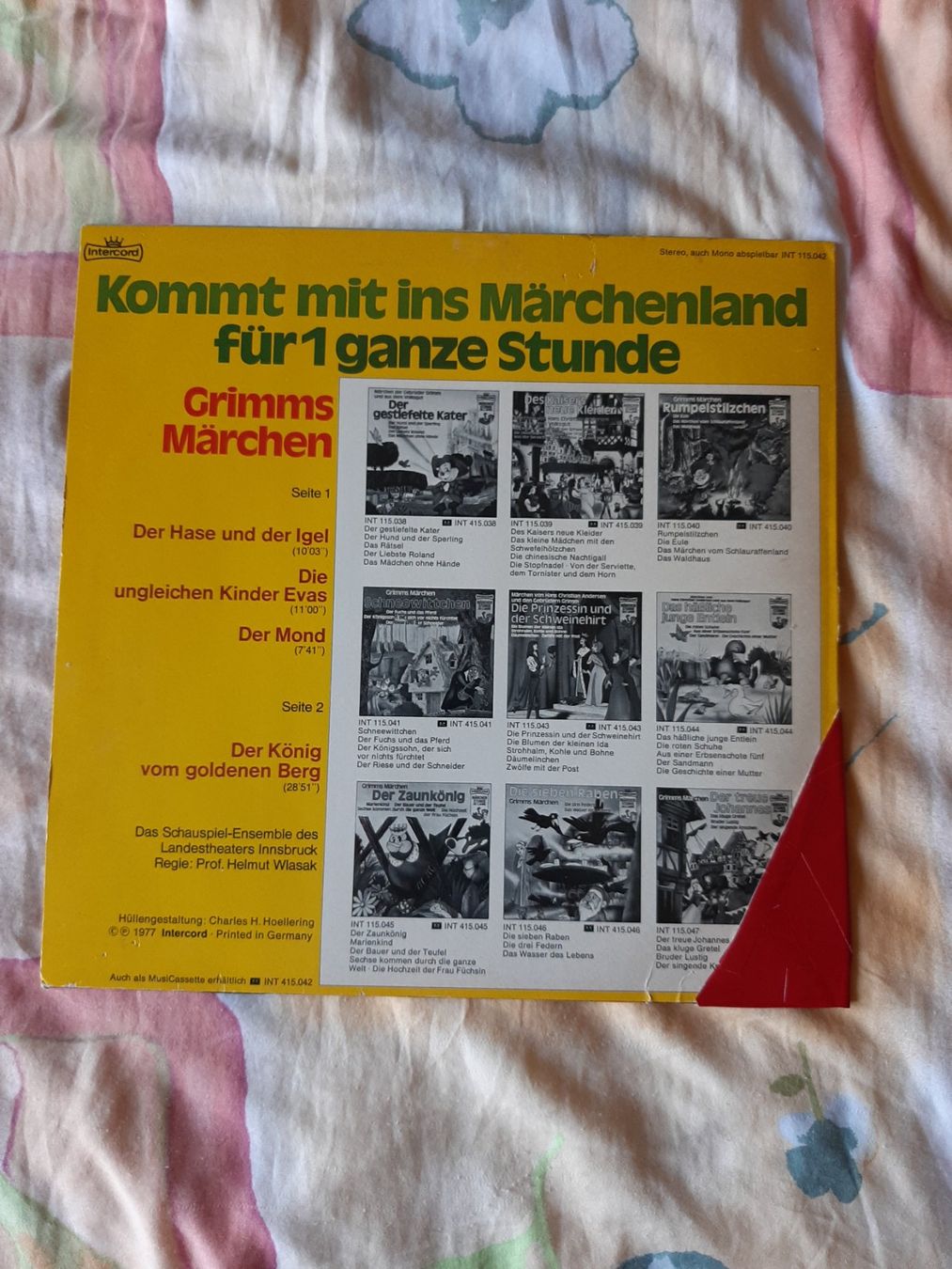 Schallplatten: Schallplatte - Der Hase und der Igel - Grimms Märchen – Gebraucht aus Basel von kouki51 1