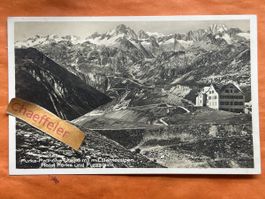 1928 Alte Ansichtskarte Furka Passhöhe, Hotel Furkablick, 