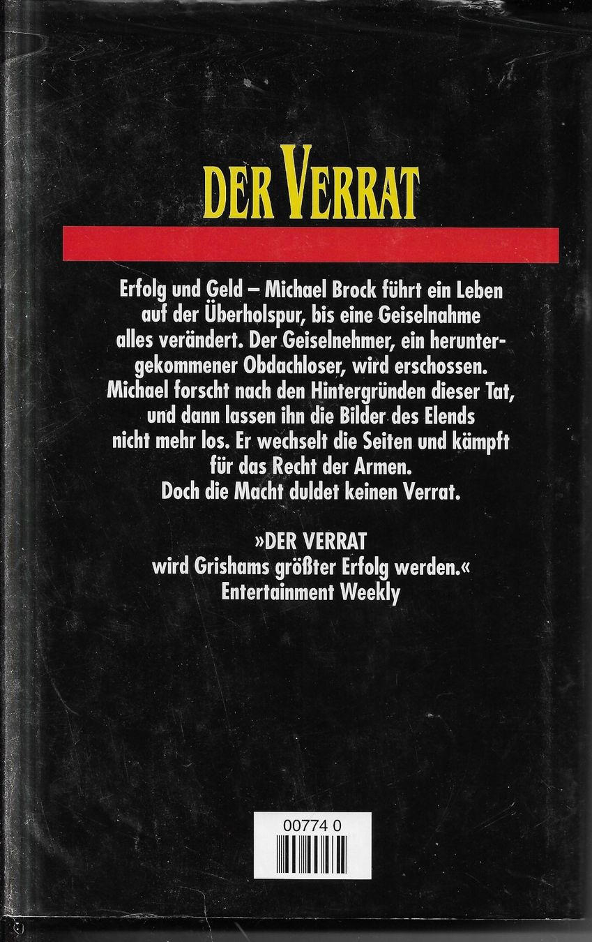 Bücher: John Grisham - Der Verrat – Gebraucht aus Nunningen von mercury-for-books 1