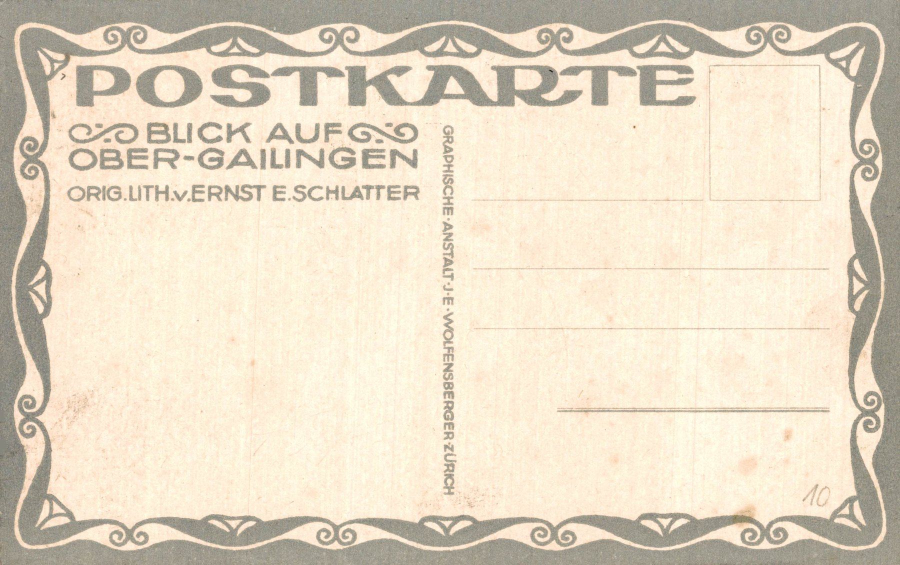 Cartoline postali: Blick auf Ober-Gailingen (E. E. Schlatter) – Usato da Bronschhofen venduto da Astore 1