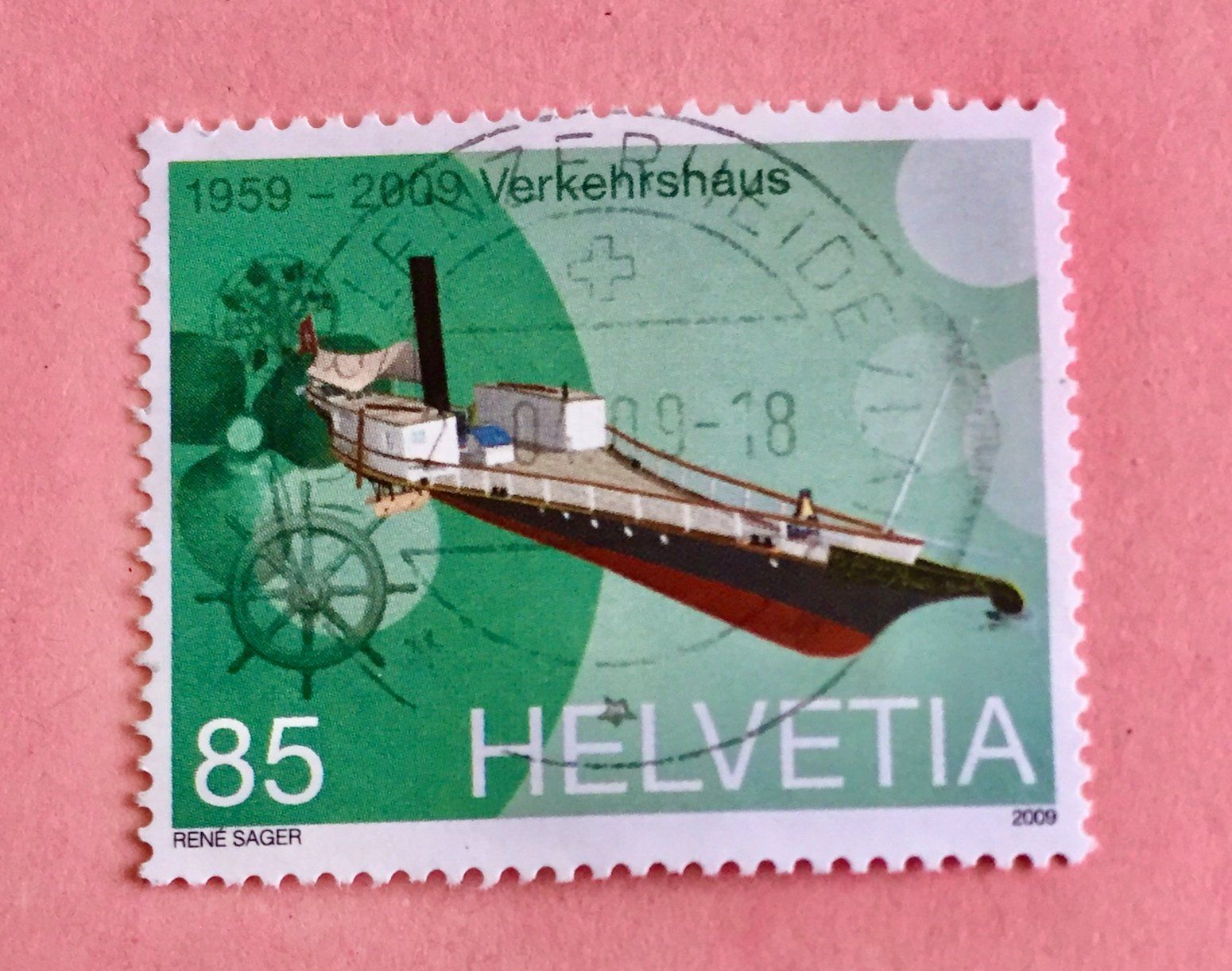 Tutti i francobolli: Nr.1302 GESTEMPELT Dampfschiff Rigi 2009   – Usato da Aarau venduto da Billa007
