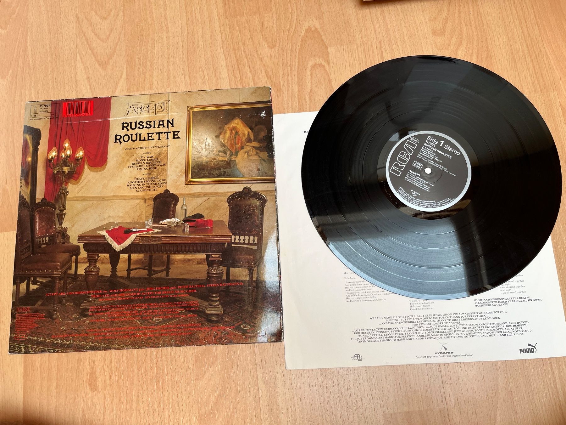 Schallplatten: Accept - Russian Roulette – Gebraucht aus Giebenach von Wurlitzer70 1