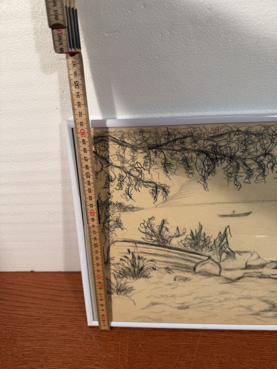 Dipinti: Framed Charcoal signed Drawing - Perfect Autumn Decor – Usato da Lausanne venduto da artnouveau05 4