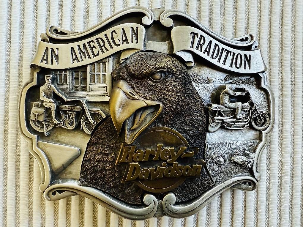 Gürtelschnallen: Harley-Davidson Gürtelschnalle Vintage  – Gebraucht aus Mettlen von Bootsbau0