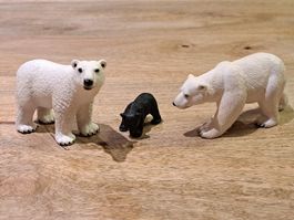 Schleich Eisbär Familie, 3-teilig, Winter-Spielzeug 🐻‍❄️