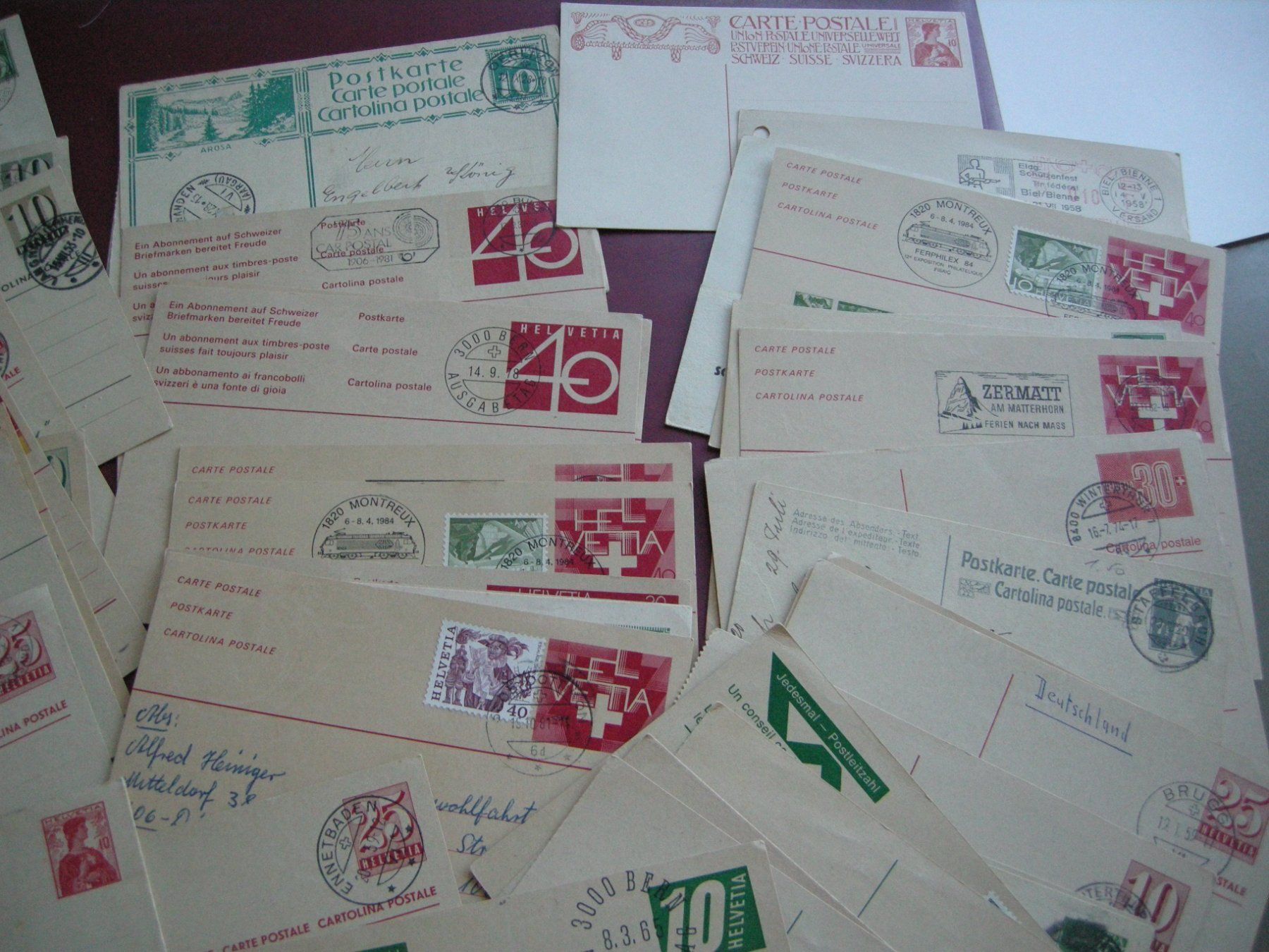 Tutti i francobolli: 48 POSTKARTEN AB 20.11.21., GUT ERHALTEN – Usato da Eschenbach SG venduto da eDaisy 4