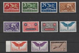 1923-30 : Flugpost Serie F3 - F13, postfrisch ** KP 1000.--