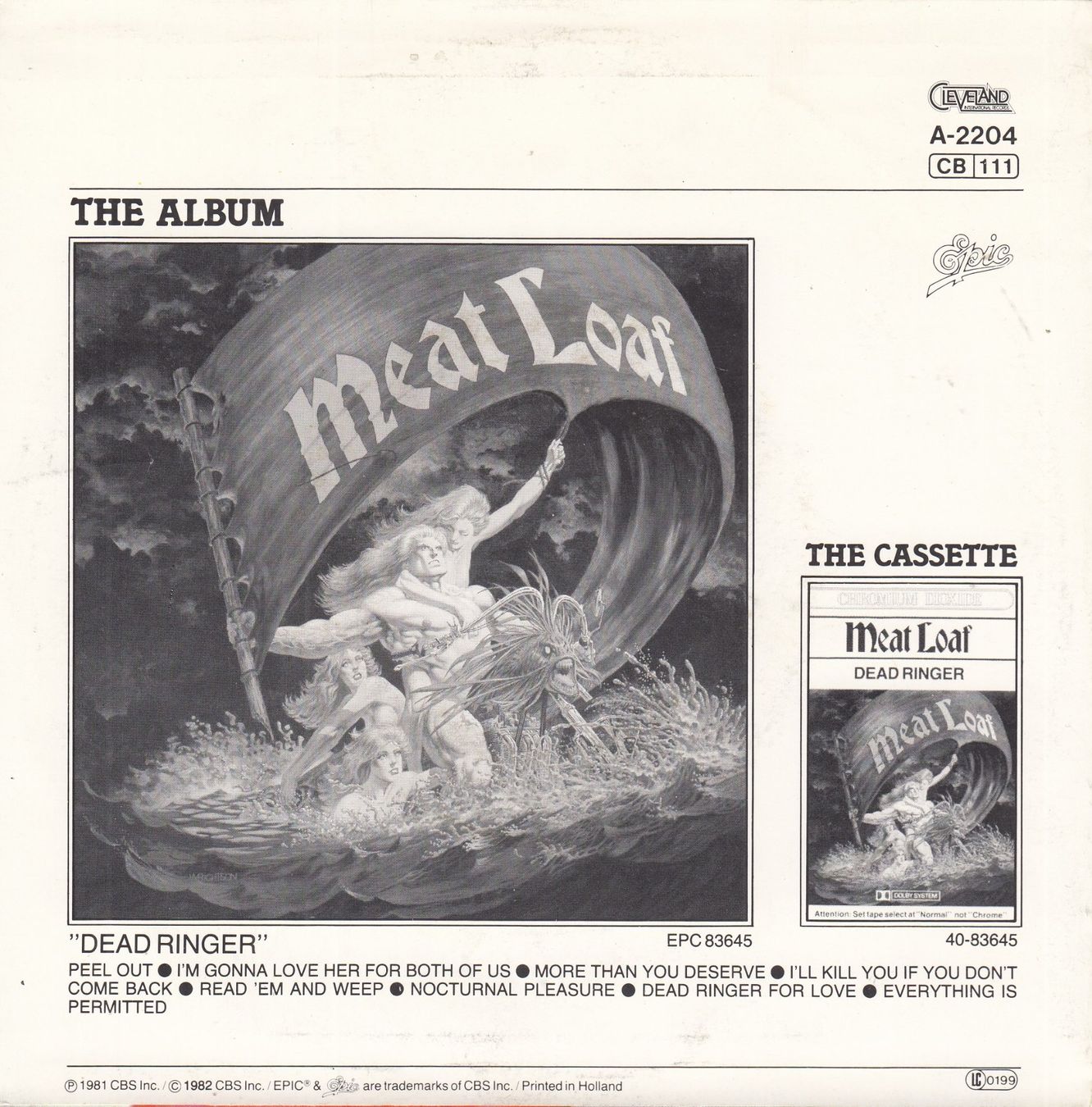 Vinyles: Meat Loaf Vinyl Single von 1981 – D'occasion à Volketswil par Abcrecords 1