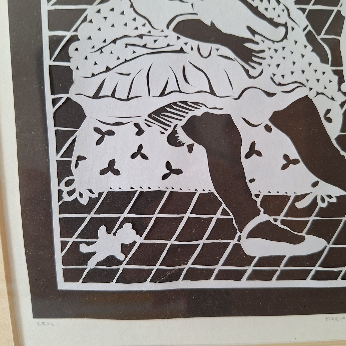 Grafiken & Lithographien: Versand möglich. Vintage Scherenschnitt, signiert – Gebraucht aus Winterthur von Goldpipau 3