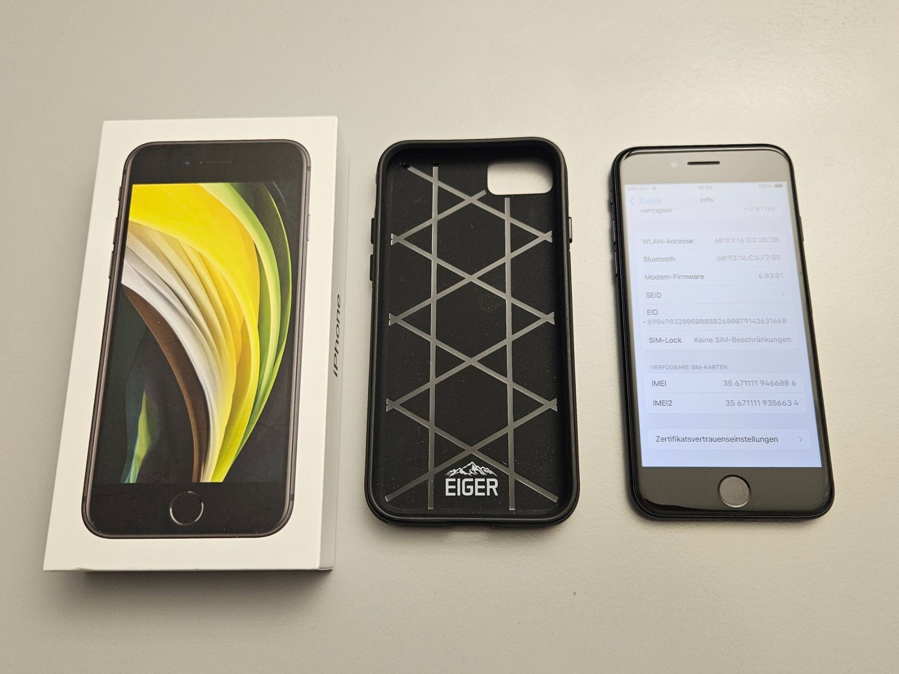 Apple Handys / Smartphones: iPhone SE / Black / 128GB inkl. Eiger Schutzhülle – Gebraucht aus Hinwil von 97 1